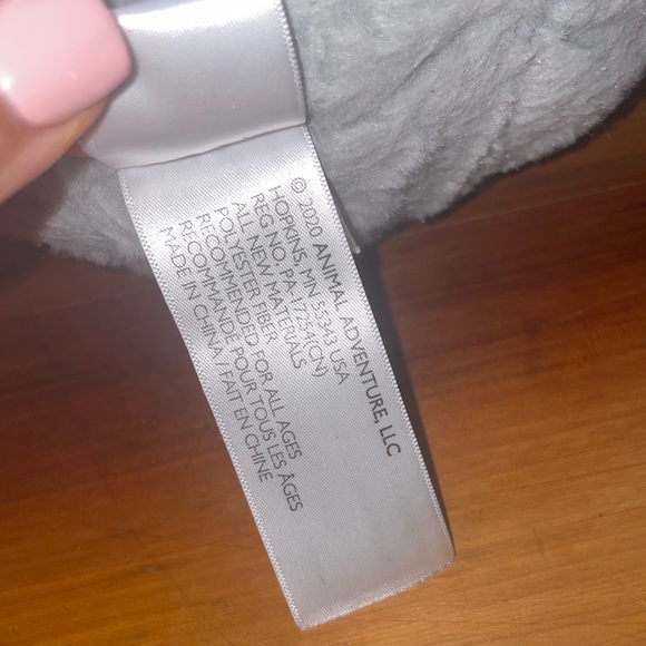 Animal Adventure Hoppy Hoop Bunny Stuffed Animal plush gray toy Easter spring - Picture 8 of 10